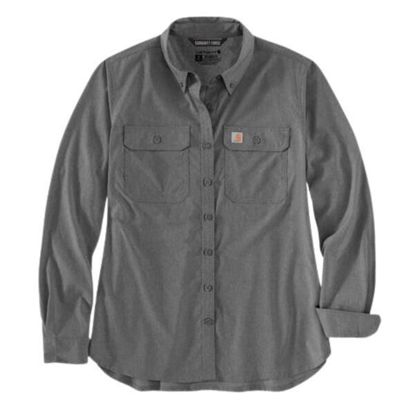 Carhartt Women's Force Relaxed Fit Lightweight Long-Sleeve Button Down Shirt Thumbnail