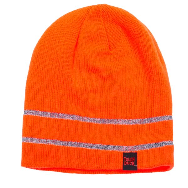 Acrylic Knit Cap with Reflective Stripe Thumbnail